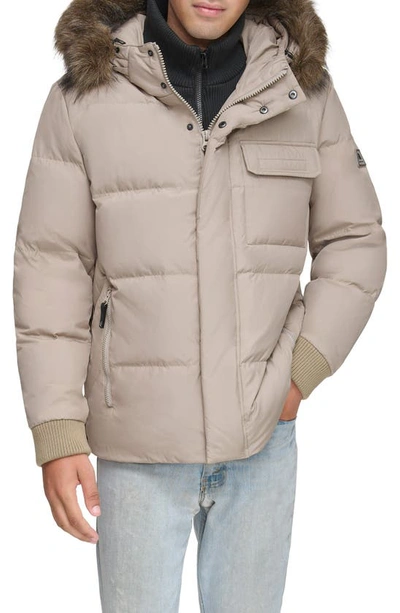 Andrew Marc Nisko Water Resistant Quilted Parka In Brindle