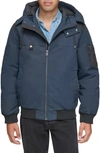 Andrew Marc Wolmar Waxed Insulated Jacket In Ink