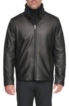 Andrew Marc Brentford Genuine Shearling Jacket In Black