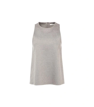 Tibi Bond Stretch Knit Tank In Grey