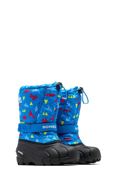 Sorel Flurry Weather Resistant Snow Boot In Hyper Blue/ Black