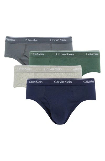 Calvin Klein Low Rise Hip Briefs In Fh1 Turbulence/