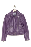 Walter Baker Allison Leather Moto Jacket In Amethyst