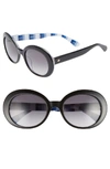 Kate Spade Cindra 54mm Gradient Round Sunglasses - Black