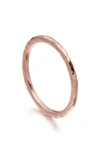 Monica Vinader Siren Hammered Stacking Ring In Rose Gold