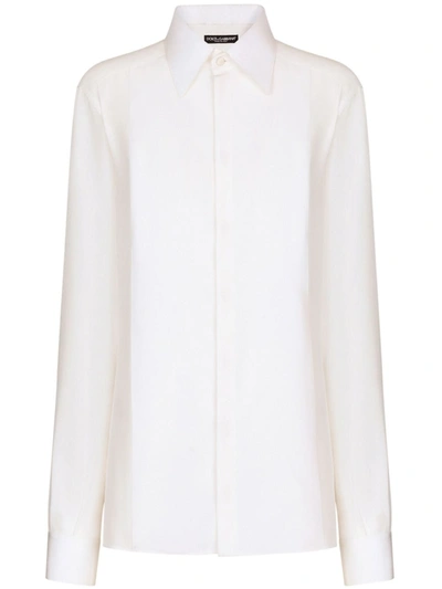 Dolce & Gabbana Silk Shirt In White