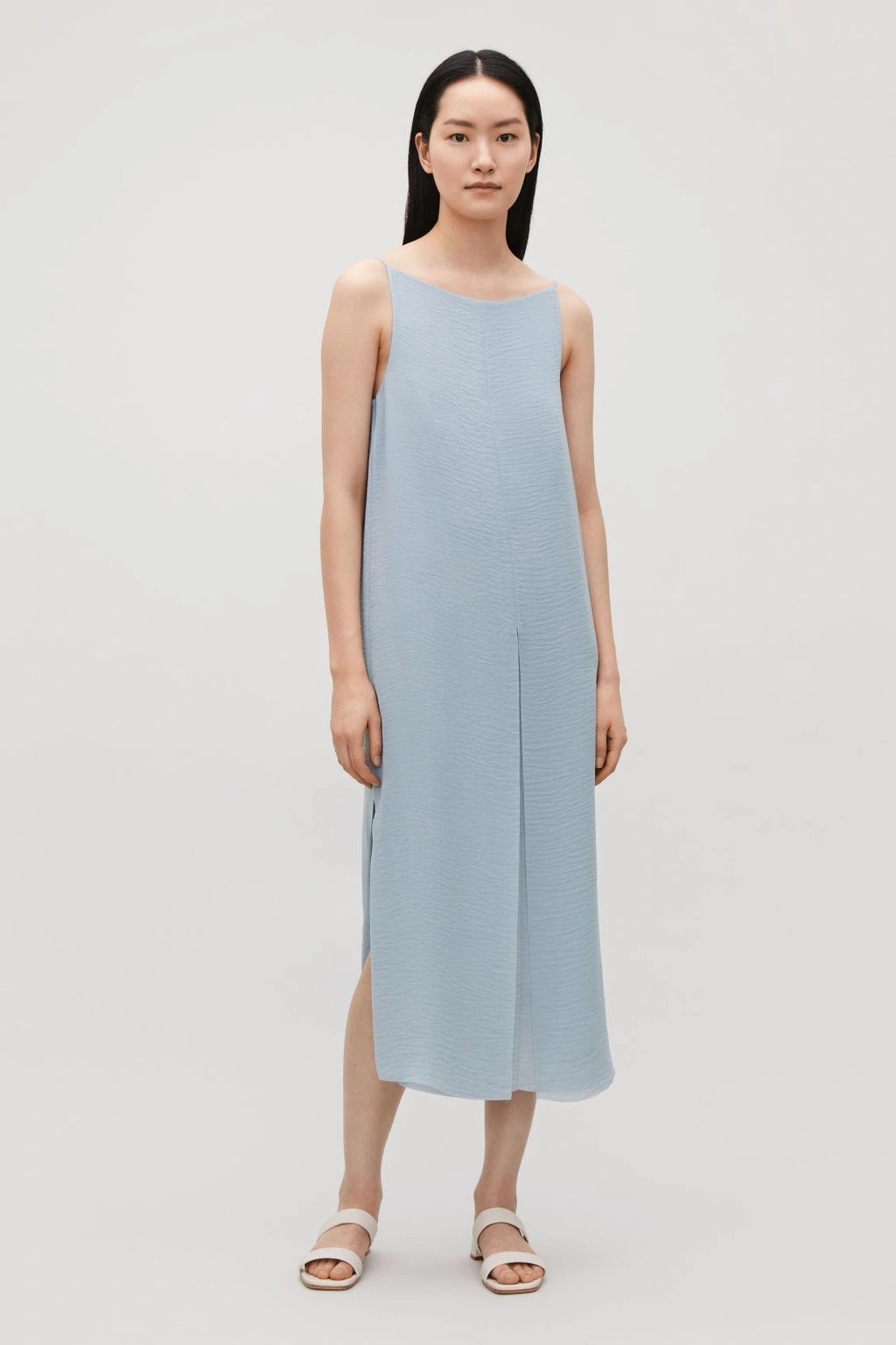 chinese dress ladies Textured Jersey Backless Maxi Dress in Ivory - 4