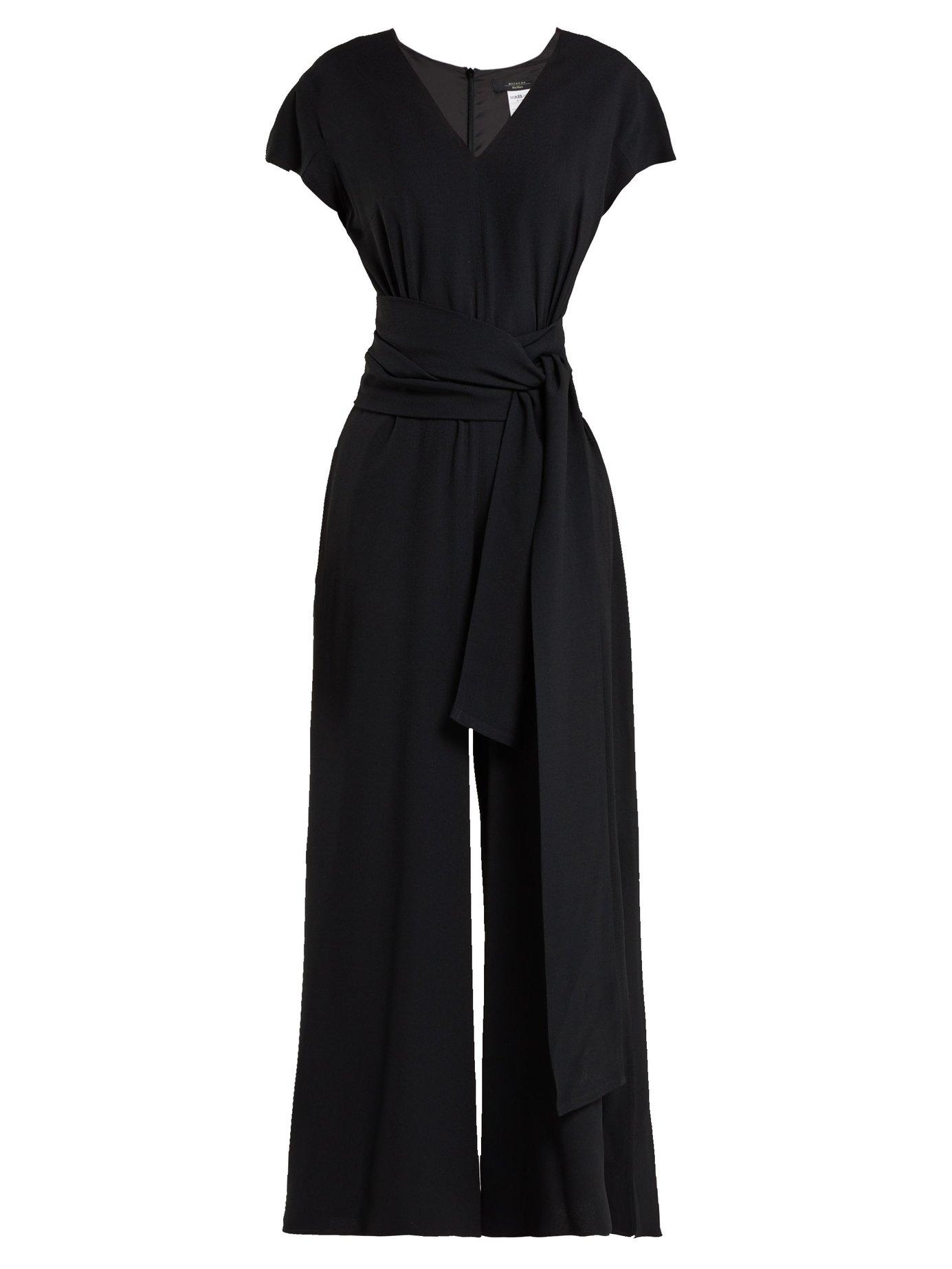 Weekend Max Mara - Narsete Crepe Jumpsuit - Womens - Black | ModeSens