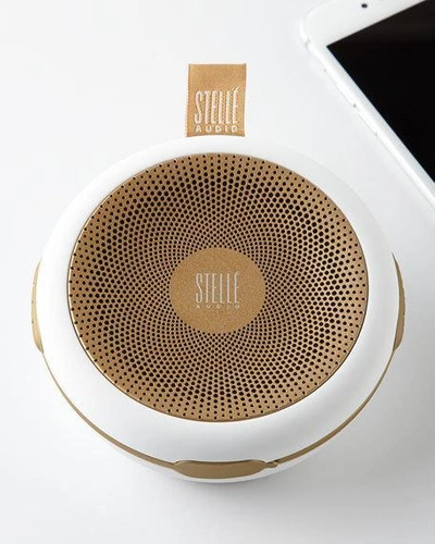 Stelle Audio White/gold Go-go Wireless Speaker In White Gold