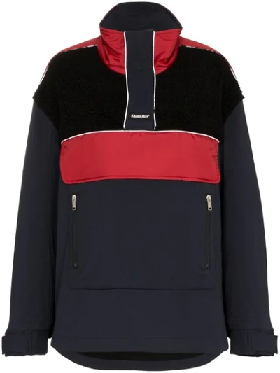 Ambush Fleece Wool-blend Windbreaker Jacket In Black
