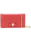 Ferragamo Vara Mini Grained Leather Shoulder Bag In Red