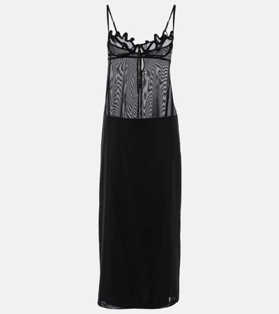 Y/project Wire Brasier Slip Dress In Black