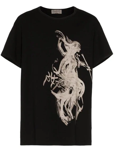 Yohji Yamamoto Naked Woman Print Cotton T Shirt In Black