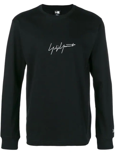 Yohji Yamamoto New Era Embroidery Jersey T-shirt In Black