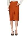 Marni Midi Skirts In Brown