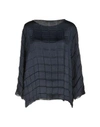 The Row Blouse In Dark Blue