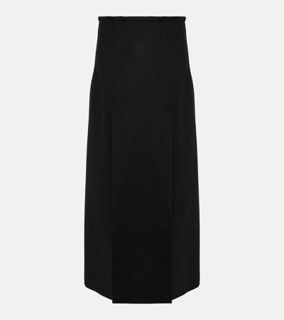 Proenza Schouler Virgin Wool-blend Maxi Skirt In Black