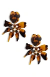 Lele Sadoughi Daffodil Statement Earrings, Brown In Tortoise