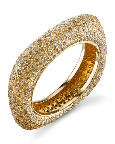 Sheryl Lowe 14k Gold Diamond Square Stack Ring