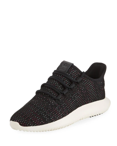 Adidas Originals Women's Tubular Shadow Knit Lace Up Sneakers In Core Black/chalk White/shock Pink