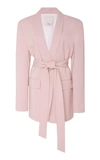 Tibi Oversized Tuxedo Blazer In Light+pink