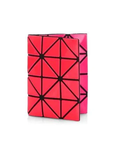 Bao Bao Issey Miyake Color Block Card Case In Red Pink