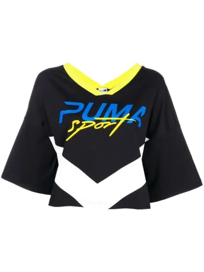 Puma X Xtreme Cropped Tee In Black