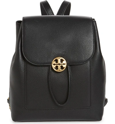 Tory Burch Chelsea Leather Backpack In Black Core