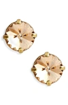 Sorrelli Radiant Rivoli Crystal Earrings In Tan/ Gold