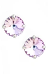 Sorrelli Radiant Rivoli Crystal Earrings In Purple/ Silver