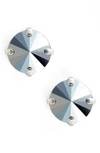 Sorrelli Radiant Rivoli Crystal Earrings In Black/ Silver