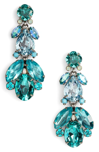 Sorrelli Pine Crystal Drop Earrings In Blue-green