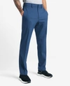 Reaction Kenneth Cole Premium Stretch Twill Slim Fit Flex Waistband Flat Front Dress Pant In Chambray