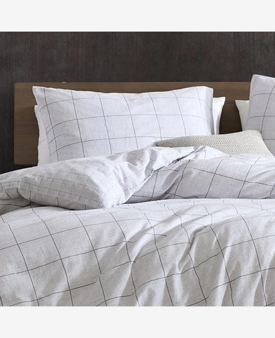 Kenneth Cole Holden Grid Grey King Duvet Cover Set