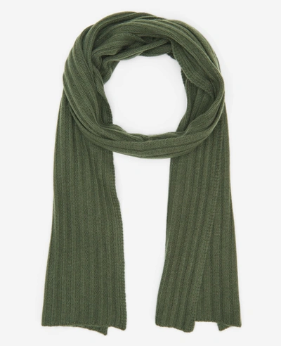 Kenneth Cole Site Exclusive! Rib Knit Wool Cashmere Scarf In Forest
