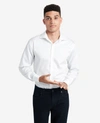 Kenneth Cole Regular-fit Button-down Stretch Dress Shirt With Tek Fit In White