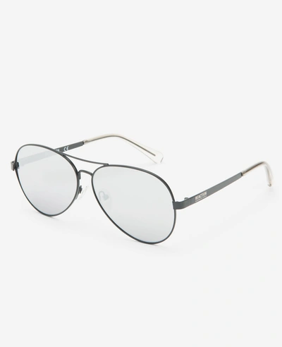 Kenneth Cole Metal Aviator Sunglasses In Smokey Black