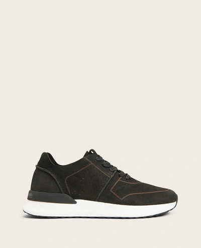 Gentle Souls Laurence Nubuck Jogger Sneaker In Black