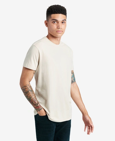 Kenneth Cole Essential Crew Neck Tee In Oatmeal