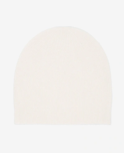 Kenneth Cole Site Exclusive! Wool Cashmere Rib Knit Beanie Hat In Cream