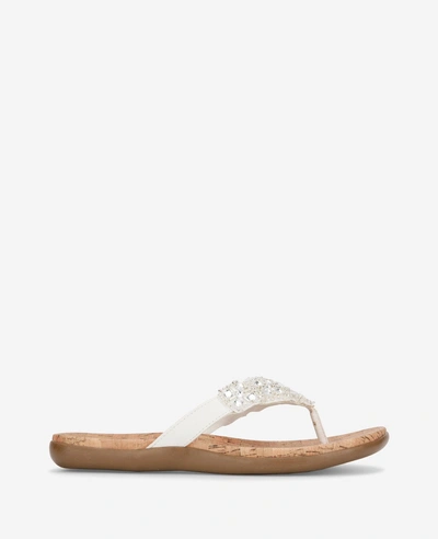 Reaction Kenneth Cole Glam-athon Thong Sandal In White