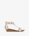 Reaction Kenneth Cole Great Gal Ankle Strap Sandal In Soft Gold