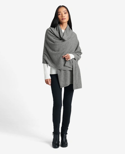 Kenneth Cole Site Exclusive! Pure Cashmere Multi-wear Wrap In Dark Grey