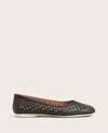 Gentle Souls Eugene Travel Packable Woven Ballet Flat In Black