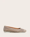 Gentle Souls Eugene Travel Packable Woven Ballet Flat In Dark Grey