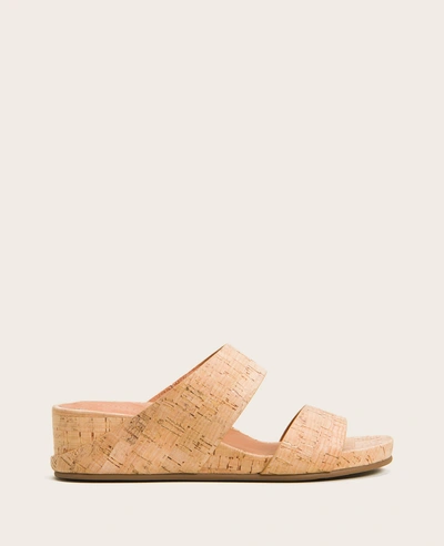 Gentle Souls Gisele Two Strap Wedge Sandal In Natural