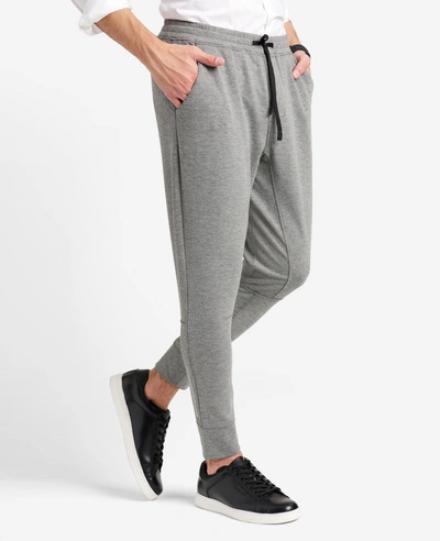 Kenneth Cole Fleece Terry Jogger In Gargoyle Heath