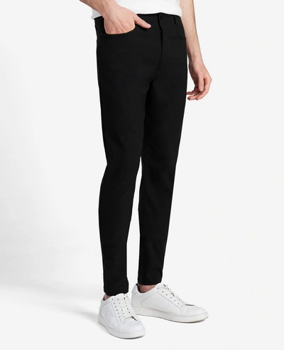 Kenneth Cole Water-resistant Flexible 5-pocket Pant In Black