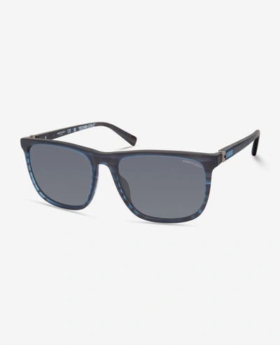 Kenneth Cole Bio-acetate Shiny Solid Navy Sunglasses