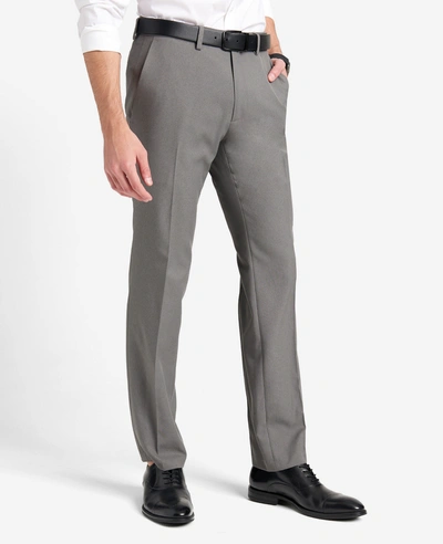 Kenneth Cole Stretch Micro Check Modern Fit Techni-cole Dress Pant In Medium Grey